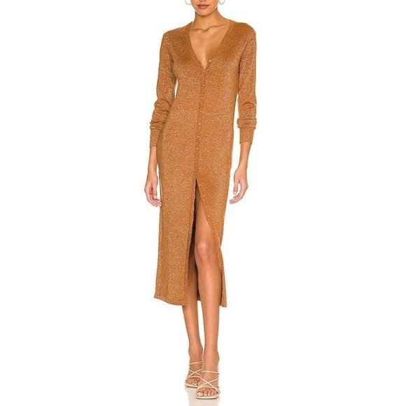 RESA Dresses & Skirts - Resa Malia Cardigan Dress or Duster Cinnamon Metallic Copper NWT